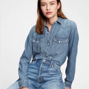 Gap Denim Clasp Button Shirt